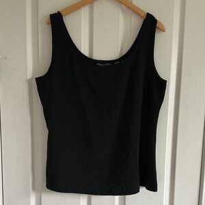 Dana Buchman Black Fitted Sleeveless Tank Top